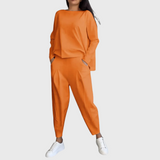 Marie Elegant Halenka Dlouhýrukáv Plisované Kalhoty
