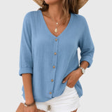 Fiona | Relaxed Button|Up Blouse