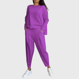 Marie Elegant Halenka Dlouhýrukáv Plisované Kalhoty