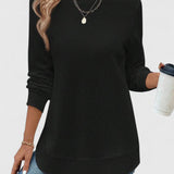 Nadyalyn | Elegáns O-nyakú Hosszúujjú