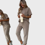 Magdaléna Elegantní Dvoudílný Bavlněný Minimalistický Set