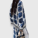 Anna Elegantní Conjunto Nagieli Estampado Abstracto Azul