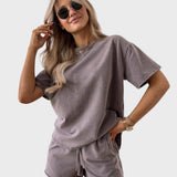 Magdaléna Elegantní Dvoudílný Bavlněný Minimalistický Set