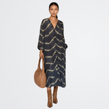 Amelie - Elegáns Boho Csíkos Maxiruha