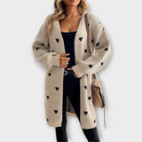 Karolína Elegantní Cardigan SrdíčkovýVzor JemnýÚplet