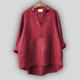 Věnceslava NadčasověPřitažlivá Blusa de Lino con V