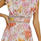 Paula Hollow Sleeveless Midi Dress