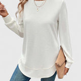 Nadyalyn | Elegáns O-nyakú Hosszúujjú