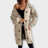 Karolína Elegantní Cardigan SrdíčkovýVzor JemnýÚplet