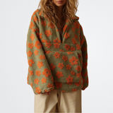 Bianka - Virágos Plüss Kabát