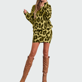 Jitka |  Elegantní šaty s Leopardím Vzorem