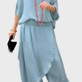 Věnceslava Elegantní TopKalhotyZeVzdušnéhoŠifónuLehké