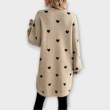 Karolína Elegantní Cardigan SrdíčkovýVzor JemnýÚplet