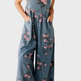 Adéla Sofistikovaný Džínsový Overalový Casual Ležérní