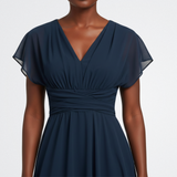 Christina - V-nyakú A-vonalú ruha