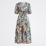 Merlin - Felszabadító Virágos Midi Ruha