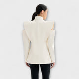 Adéla Elegantní Sochařský Blazer Moderním Raménkem