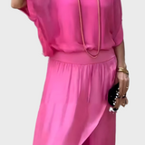 Věnceslava Elegantní TopKalhotyZeVzdušnéhoŠifónuLehké