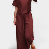Anna Elegantní Conjunto Pantalón Y BlusaMangaCortaAireado