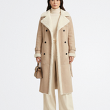 Roxanne - Bőrhatású Szőrme Öv Trenchcoat