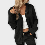 Karolína Elegantní Dámský Pletený Cardigan Knoflíky