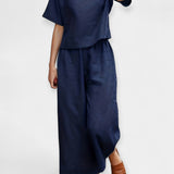 Anna Elegantní Conjunto Pantalón Y BlusaMangaCortaAireado