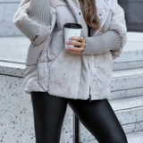Magdaléna Elegantní Prošívaná Zateplená PéřováBundaTeddy