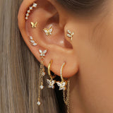 Mollie - Pillangó Fülbevalók Zirconiával