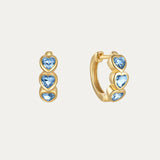 Joycee - Szív alakú fülbevalók cirkóniával