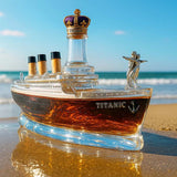 Romantická láhev whisky ve tvaru lodi