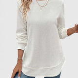 Nadyalyn | Elegáns O-nyakú Hosszúujjú