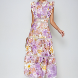Paula Hollow Sleeveless Midi Dress