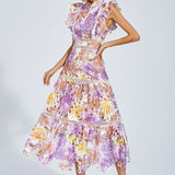 Paula Hollow Sleeveless Midi Dress