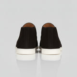 Pánské semišové loafers boty – Slip-On Chukka styl, plochý podpatek – Černé