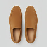 Pánské semišové loafery – Slip-On Chukka Styl, Plná Patka – Hnědé