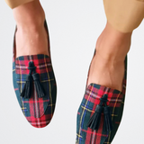 Madison - Luxe Kockás Mintás Pántos Papucs