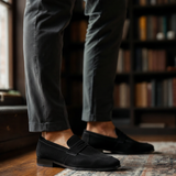Old Money Suede Penny Loafers