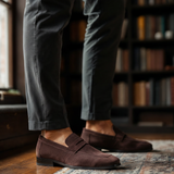 Old Money Suede Penny Loafers