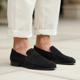 Old Money Suede Penny Loafers