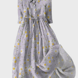 Magdaléna Romantická Vestido Prari Largo Margaritas