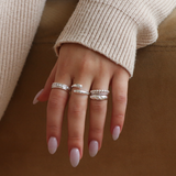 Valentina Elegantní Prsten Twist Minimalistický Lesklý
