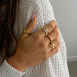 Magdaléna Sofistikovaná Anillo Abrazo Clásico Estilo