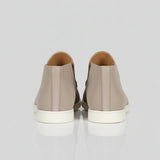 Pánské semišové loafers boty – Slip-On Chukka styl, plochý podpatek – Greige
