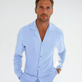 Len vászon stranding - Világoskék