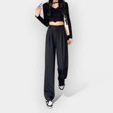 Karolína Elegantní Korejské Oversize Kalhoty Městské
