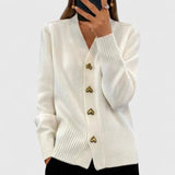 Anna Elegantní Pletený Univerzální Cardigan Knoflíky