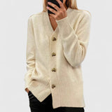 Anna Elegantní Pletený Univerzální Cardigan Knoflíky