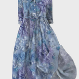 Magdaléna Okouzlující Vestido Largo Květinovýmpotiskem