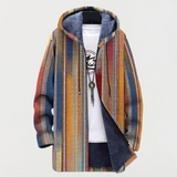 Karolína Elegantní Chaqueta Con Capucha PruhovanáTeplá