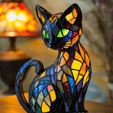Mystický kočka - Lampa ve Vitráži